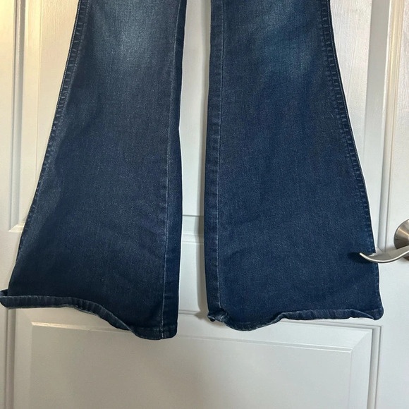 Free People 70s retro high rise Flare wide leg jeans size 27 - Picture 7 of 10